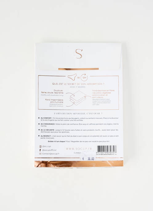 Chiloți-menstruali negru SOCUP femeie