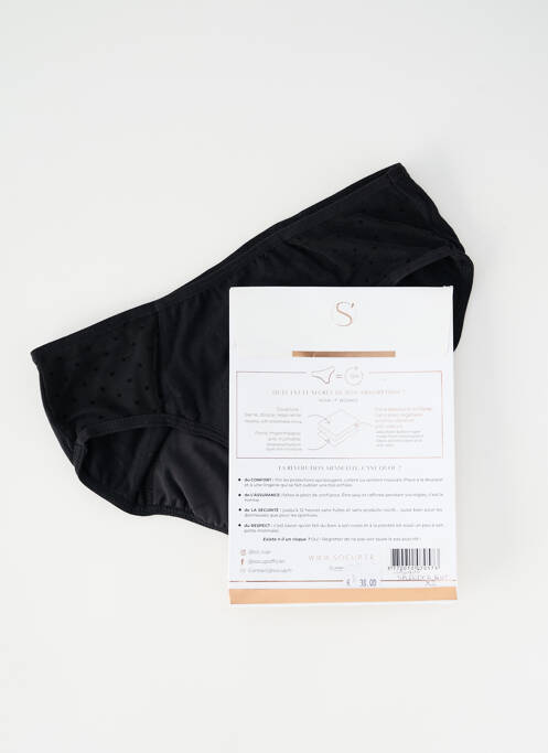 Chiloți-menstruali negru SOCUP femeie