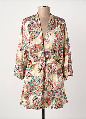 Jachete kimono mâneci lungi bej ROSA FASHION femeie