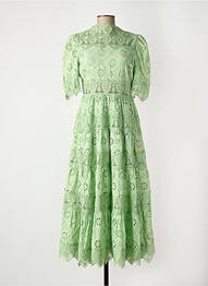 Rochie lungă mâneci scurte mâneci scurte verde F & P femeie