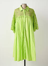 Rochie midi mâneci scurte mâneci scurte verde BUBBLEE femme
