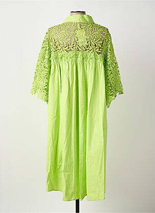 Rochie midi mâneci scurte mâneci scurte verde BUBBLEE femeie