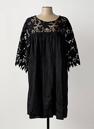 Rochie midi mâneci 3/4 mâneci 3/4 negru BUBBLEE femeie