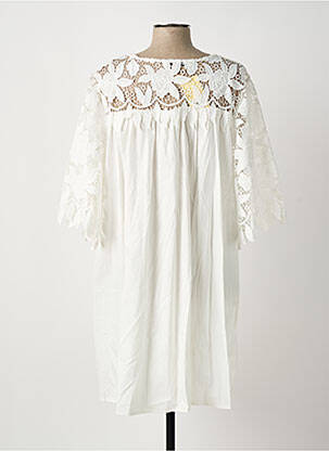 Rochie midi mâneci 3/4 mâneci 3/4 alb BUBBLEE femeie