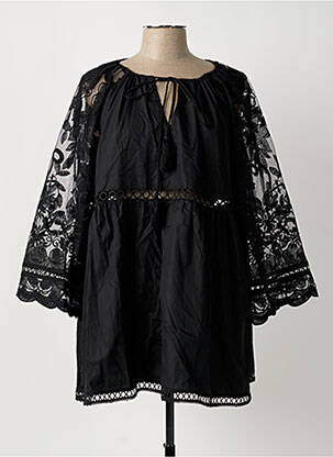 Tunică mâneci lungi negru BUBBLEE femeie