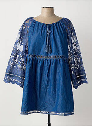 Tunică mâneci lungi albastru BUBBLEE femeie