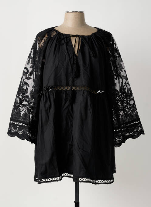 Tunică mâneci lungi negru BUBBLEE femeie