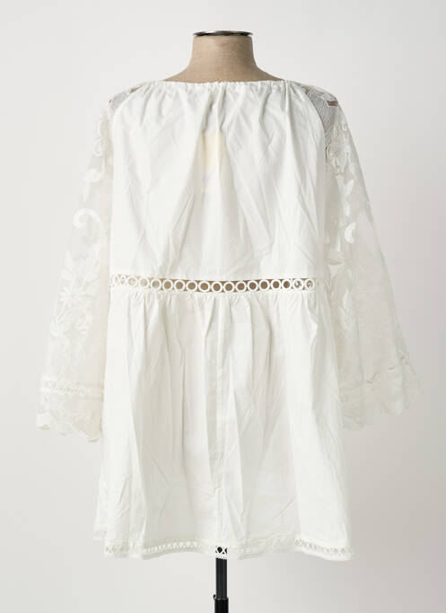 Tunică mâneci lungi alb BUBBLEE femeie