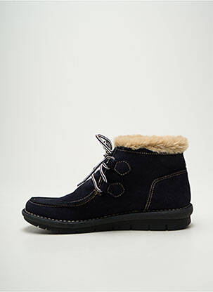 Botine/ghete nubuc toc plat până la 3 cm albastru ALCE SHOES femeie