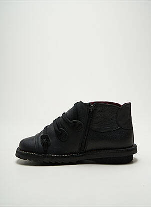 Botine/ghete țesătură satinată toc plat până la 3 cm negru ALCE SHOES femeie