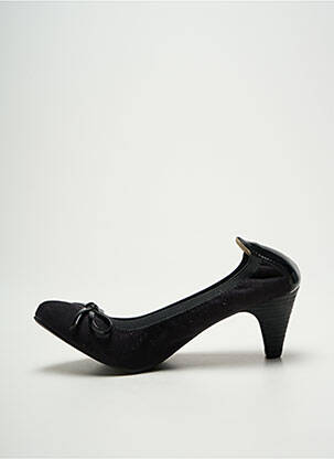 Pantofi cu toc material neted toc de 4 la 6 cm negru LPB femeie