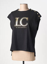 Tricou serigrafie mâneci scurte negru LOLA CASADEMUNT femeie