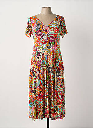 Rochie midi portocaliu ATLANTA femeie