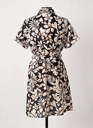 Rochie midi imprimeu fantezie mâneci scurte negru LOU LOU BY NALO femeie