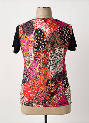 Tricou imprimeu fantezie mâneci scurte negru OMC femeie