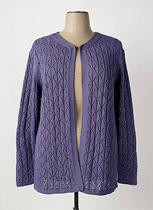 Vestă cu mâneci lungi guler rotund violet OMC femeie