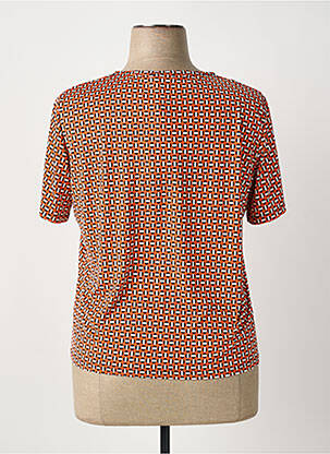 Tricou imprimeu fantezie mâneci scurte portocalie OMC femeie