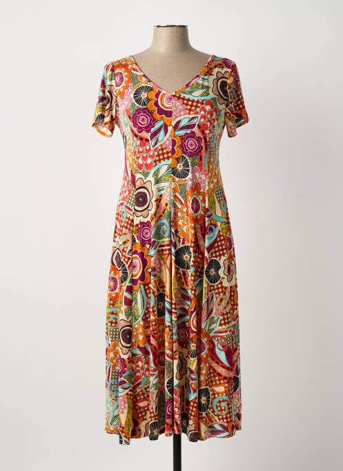 Rochie midi portocaliu ATLANTA femeie