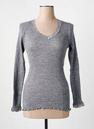 Tricou mâneci lungi mâneci lungi gri FRALY femme