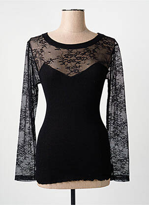 Tricou mâneci lungi mâneci lungi negru FRALY femeie