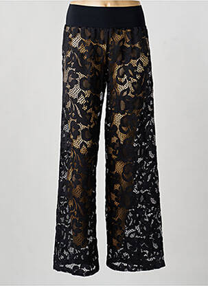 Pantalon drept talie elastică negru PAIN DE SUCRE femeie