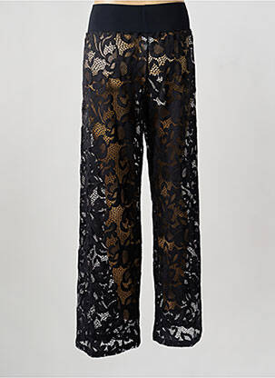 Pantalon drept talie elastică negru PAIN DE SUCRE femeie