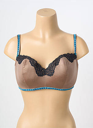 Sutien efect material satinat top sutien modelat maro LEJABY femeie