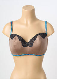 Sutien efect material satinat top sutien modelat maro LEJABY femme