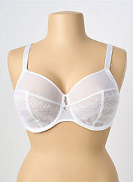 Sutien broderie sutien cupe întregi cu decolteu înalt alb CHANTELLE femme