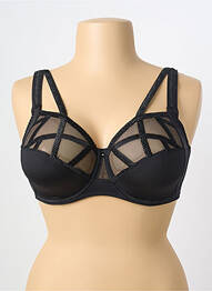 Sutien efect material satinat sutien cupe întregi cu decolteu înalt negru LOUISA BRACQ femme