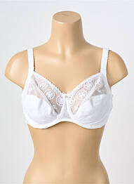 Sutien efect material satinat sutien cupe întregi cu decolteu înalt alb LOUISA BRACQ femme