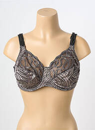 Sutien efect material satinat sutien cupe întregi cu decolteu înalt negru LOUISA BRACQ femme
