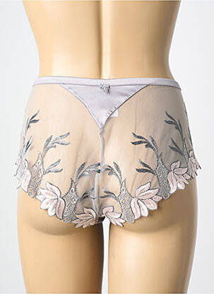 Chilot efect material satinat gri SECRET D'EVA femeie