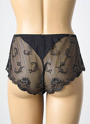 Chilot efect material satinat negru LOUISA BRACQ femeie