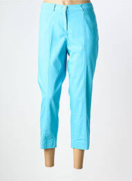Pantalon 7/8 închidere cu fermoar sub clapetă cu nasturi albastru FRANK WALDER femme