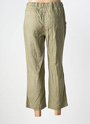 Pantalon 7/8 talie elastică verde BARBARA LEBEK femeie