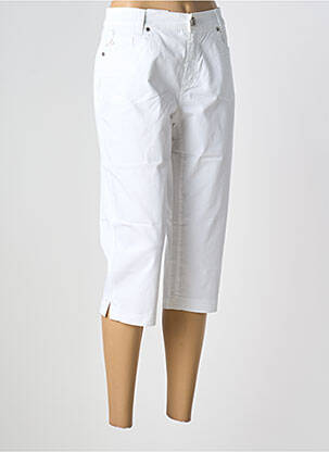 Pantalon trei sferturi croială dreaptă mărime normală alb ANNA MONTANA femme