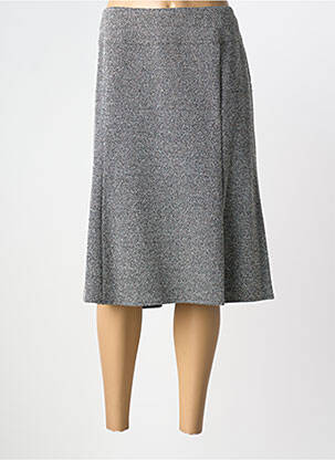 Fustă midi croială dreaptă gri GUY DUBOUIS femme