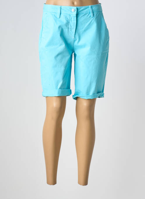 Bermudă țesătură poplin mărime normală albastru ANANKE femme