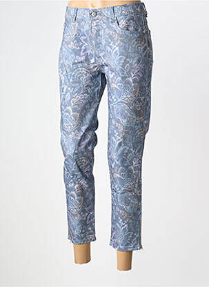Pantalon 7/8 elasticitate mărime normală albastru ANNA MONTANA femeie