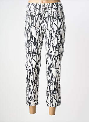 Pantalon 7/8 țesătură poplin mărime normală negru ANNA MONTANA femeie