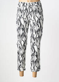 Pantalon 7/8 țesătură poplin mărime normală negru ANNA MONTANA femme