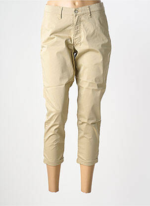 Pantalon 7/8 talie cu cleme mărime normală bej LCDN femeie