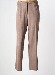 Pantalon slim talie elastică mărime normală maro FRANCE RIVOIRE femme