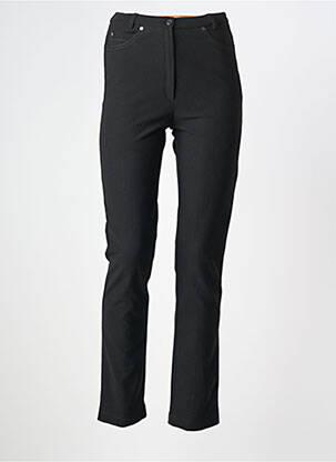 Pantalon slim talie înaltă talie înaltă negru GUY DUBOUIS femeie