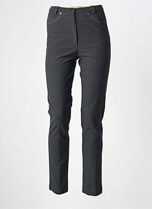 Pantalon slim talie înaltă talie înaltă gri GUY DUBOUIS femeie