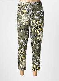 Pantalon 7/8 elasticitate mărime normală verde ANNA MONTANA femme