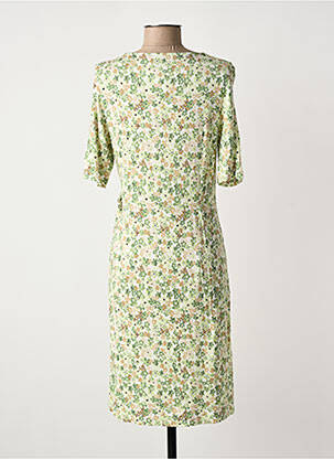 Rochie midi imprimeu floral mâneci scurte verde FRANK WALDER femeie