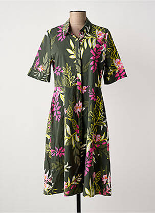 Rochie midi mâneci scurte mâneci scurte verde FRANK WALDER femeie