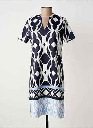 Rochie midi imprimeu fantezie mâneci scurte negru TUZZI femeie